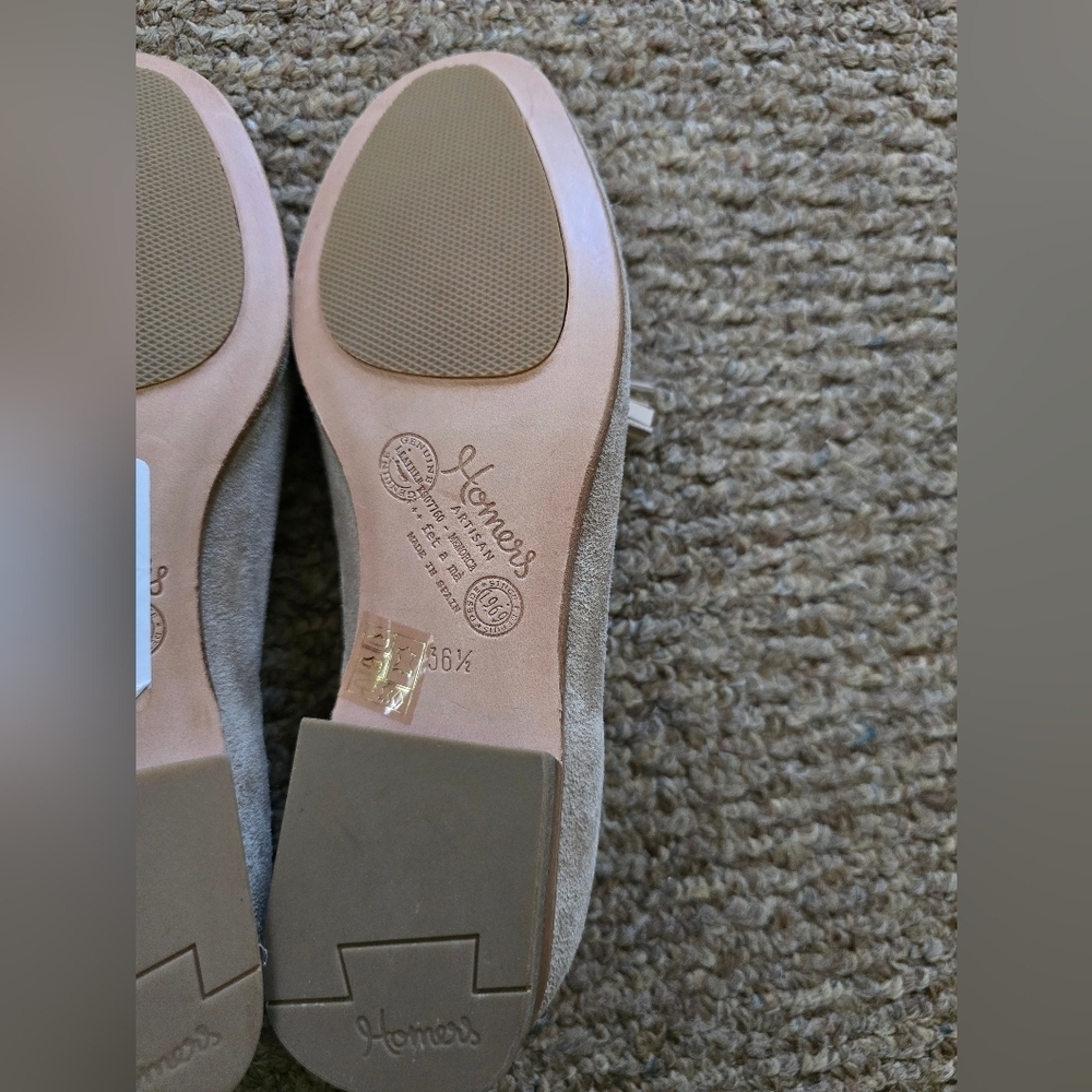Homers Artisan Tan Suede Loafers with Tassels - Picture 8 of 11